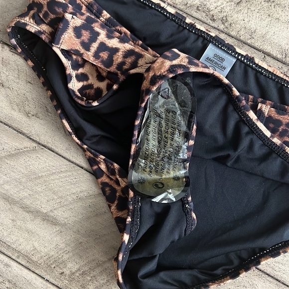 Good American Belted Bikini Bottom Show Off Leopard Size 2 - Picture 4 of 5